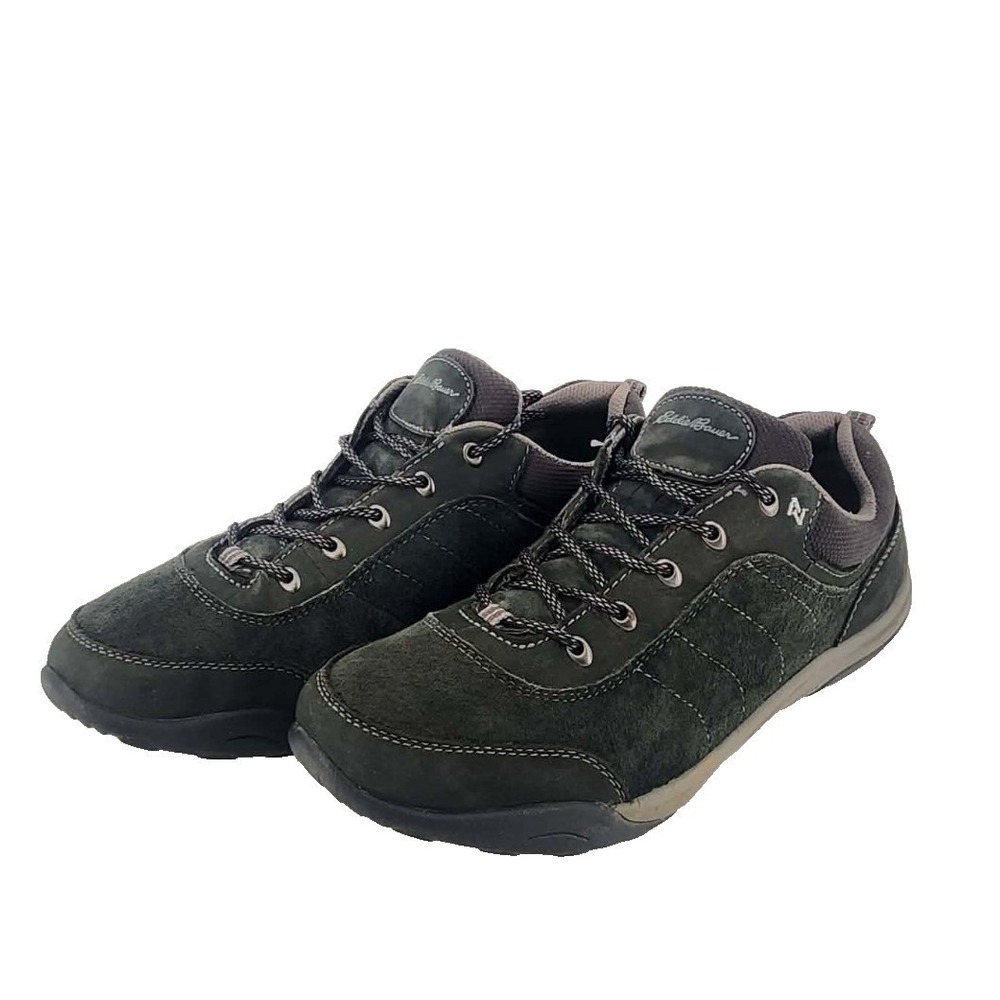 Eddie Bauer Hiking‎ Shoes Women Size 10 Gray Suede Leather Trail 6181-485  EUC